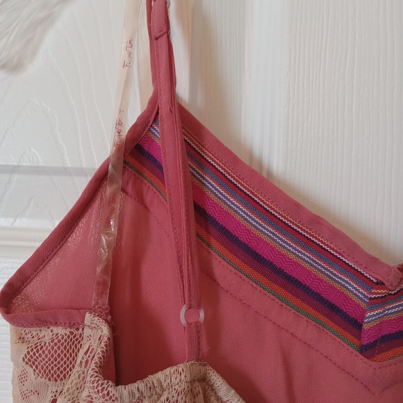 Flying Tomato lace detailed peach orange spaghetti straps maxi dress. Medium - Picture 8 of 9